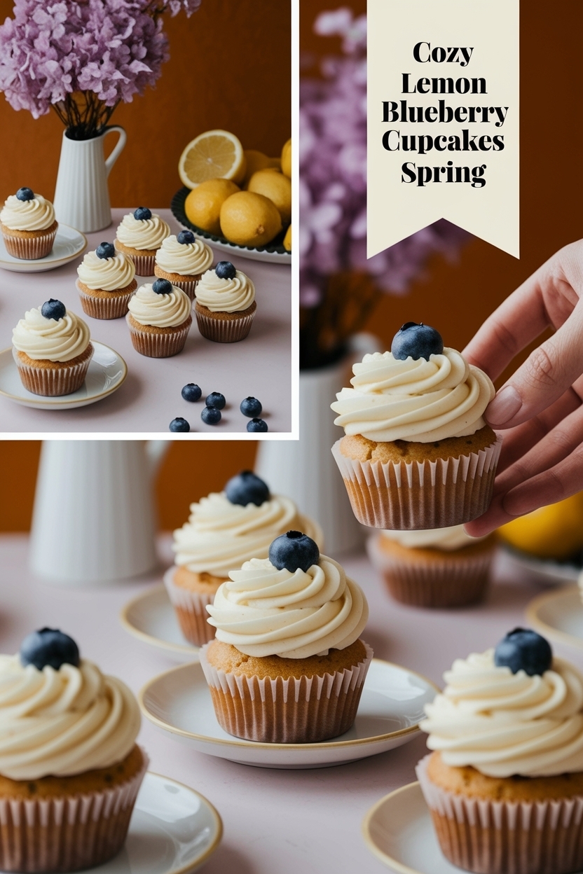 lemon blueberry cupcakes spring