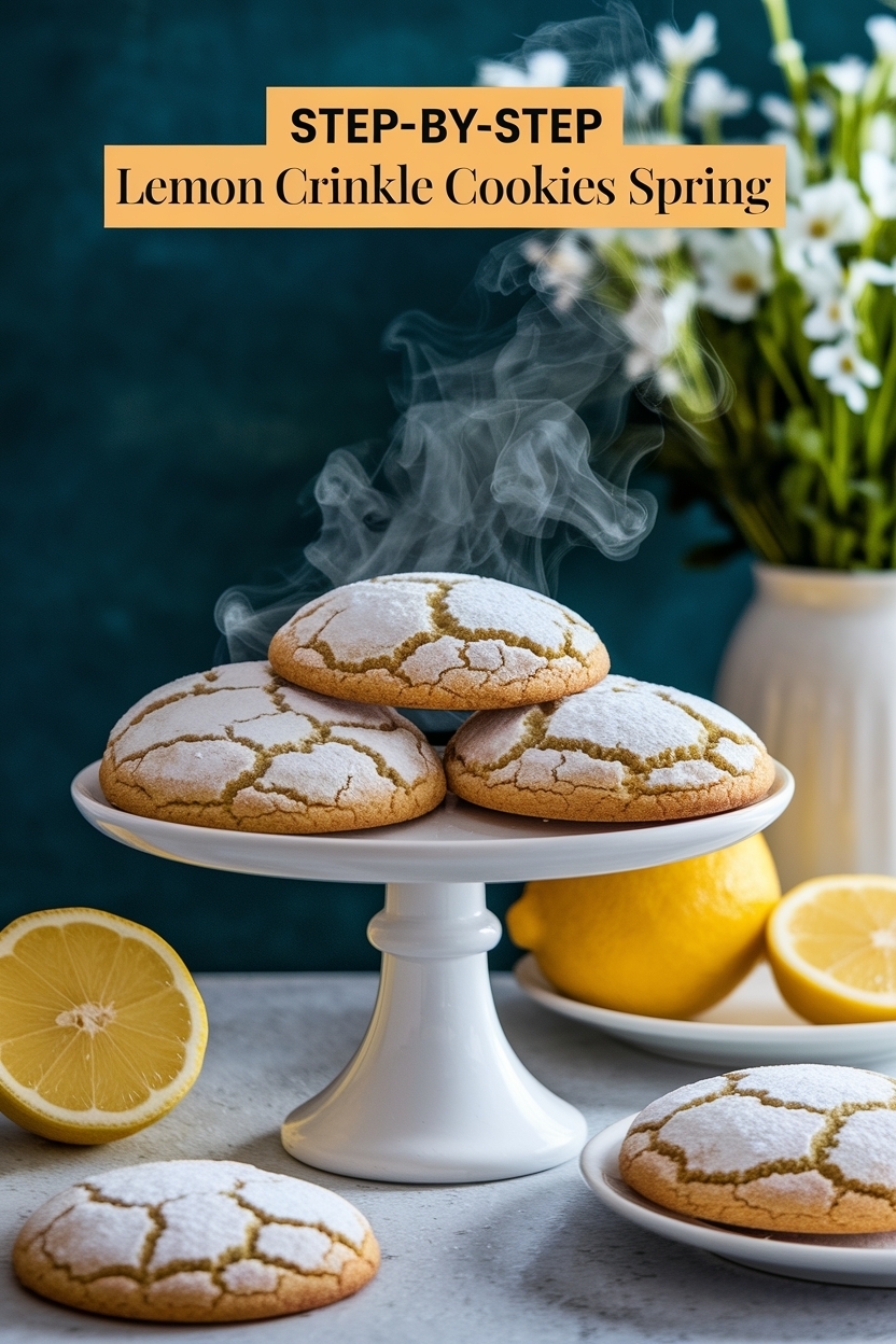 lemon crinkle cookies spring