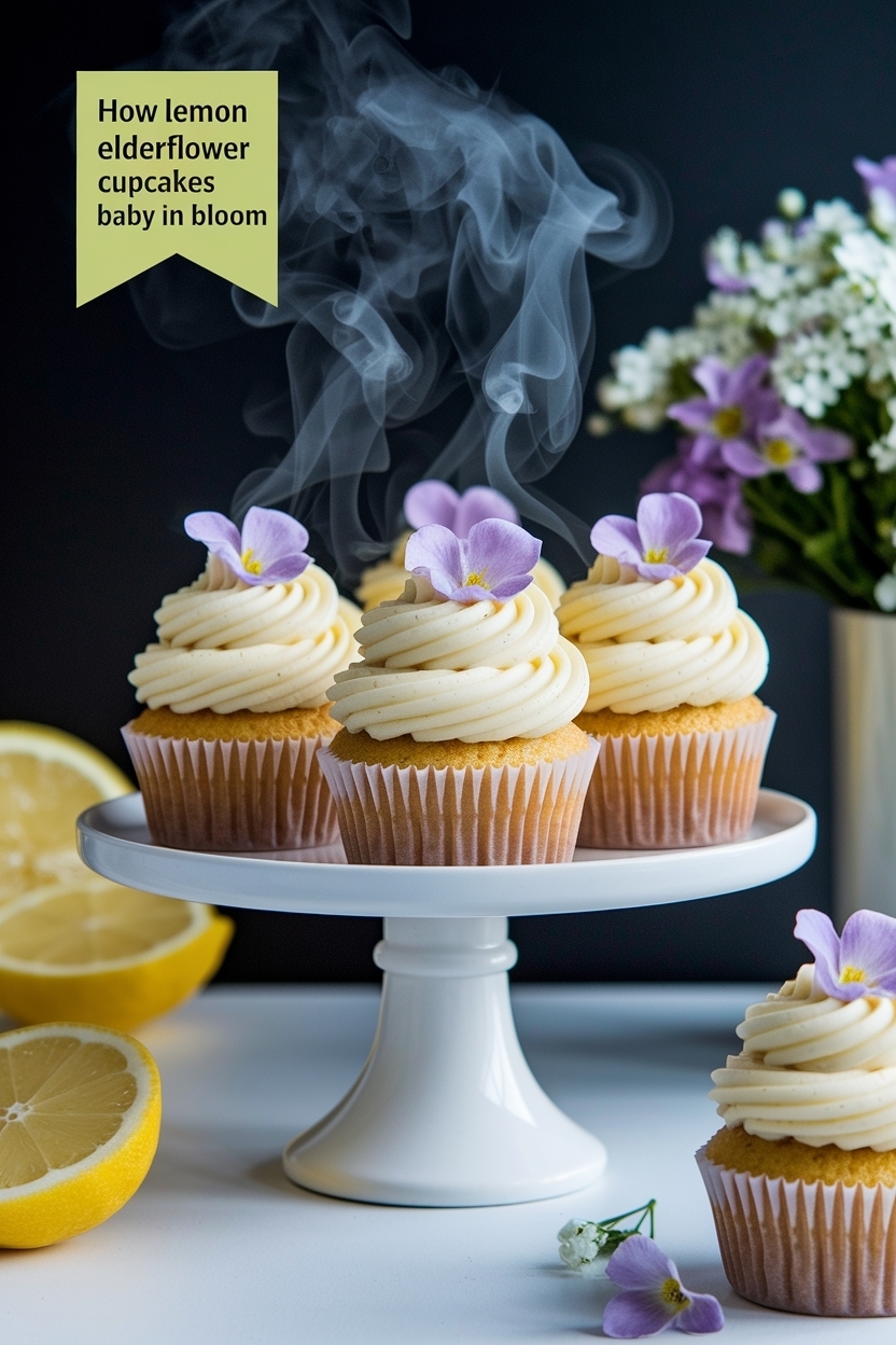 lemon elderflower cupcakes baby in bloom