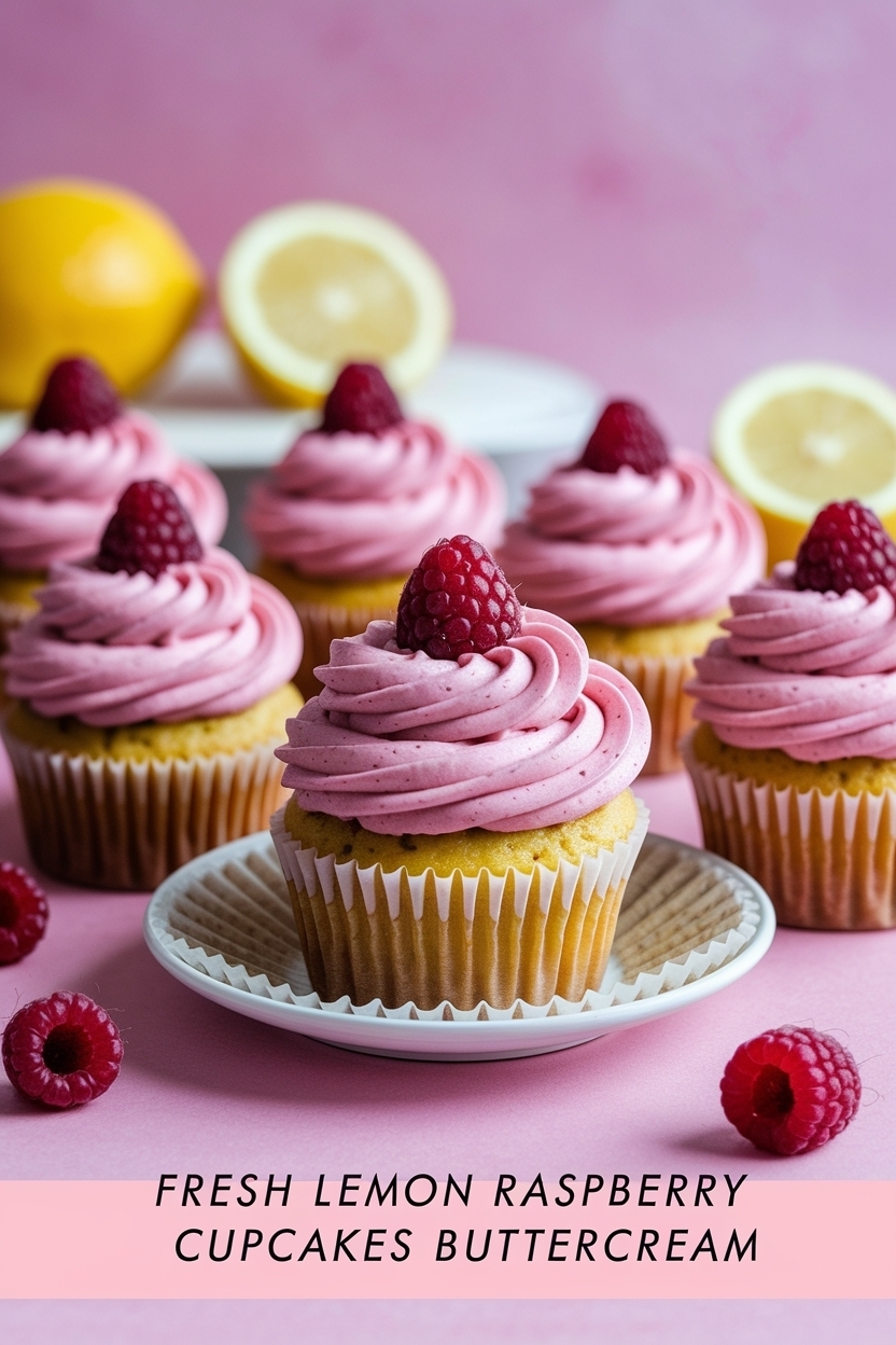 lemon raspberry cupcakes buttercream