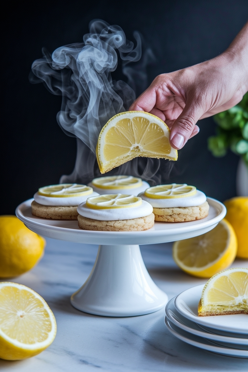 lemon slice sugar cookies decorated