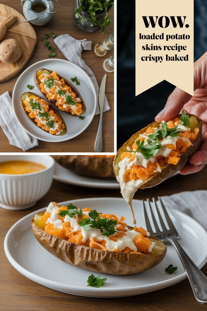loaded potato skins recipe crispy baked