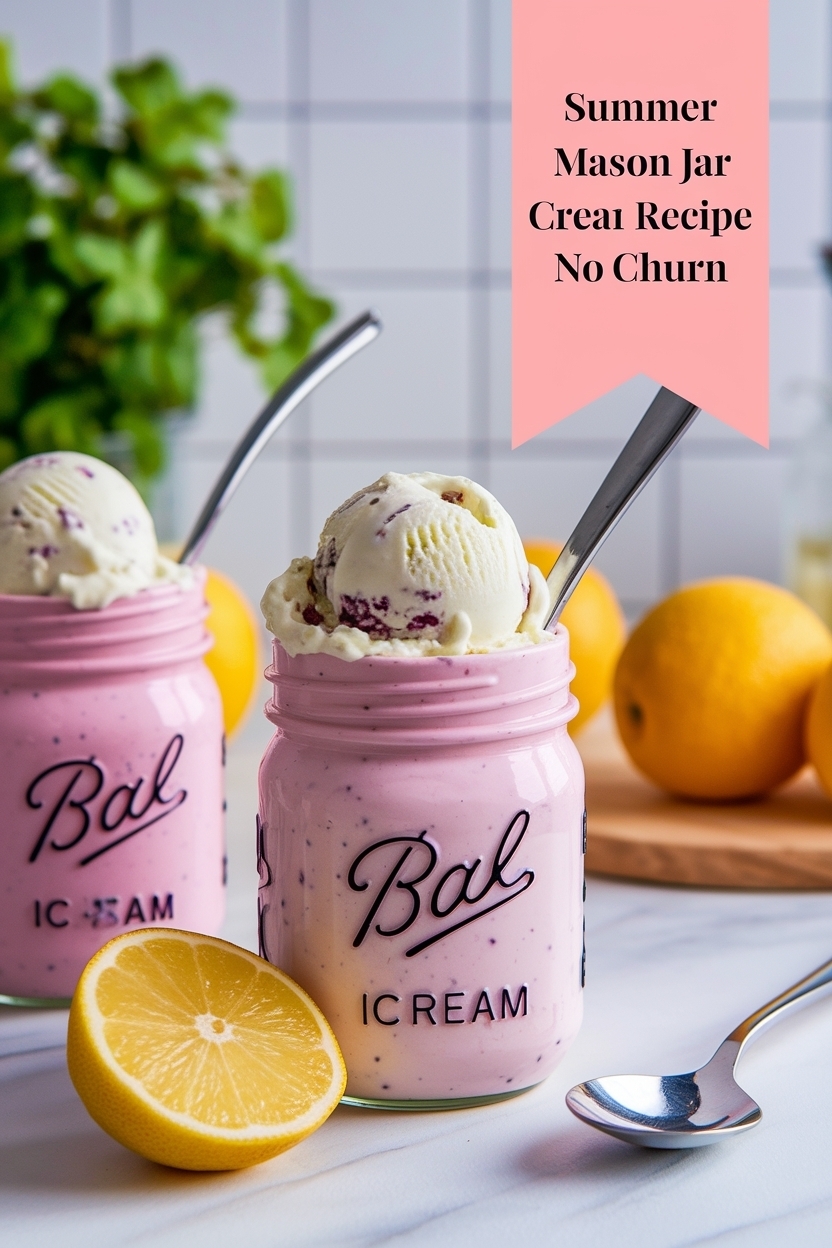 mason jar ice cream recipe no churn