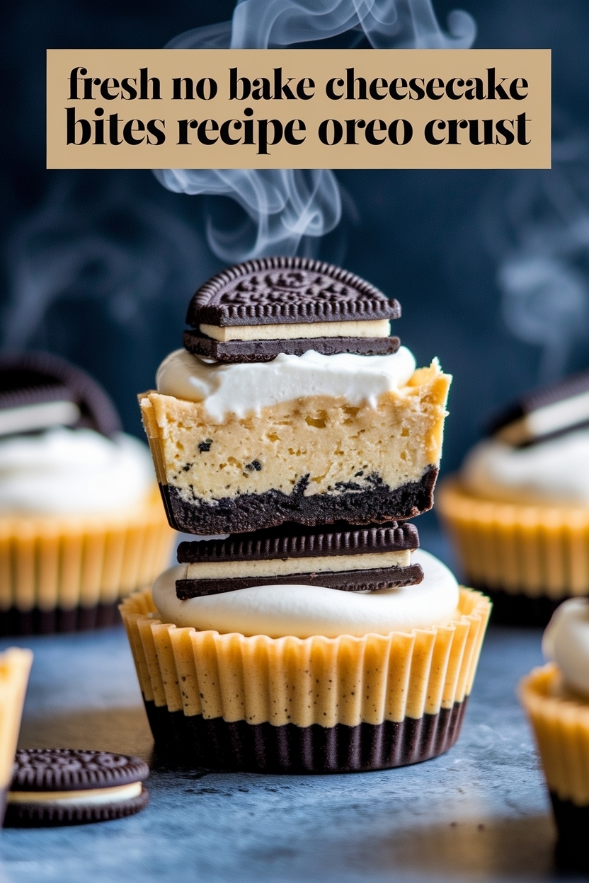 no bake cheesecake bites recipe oreo crust