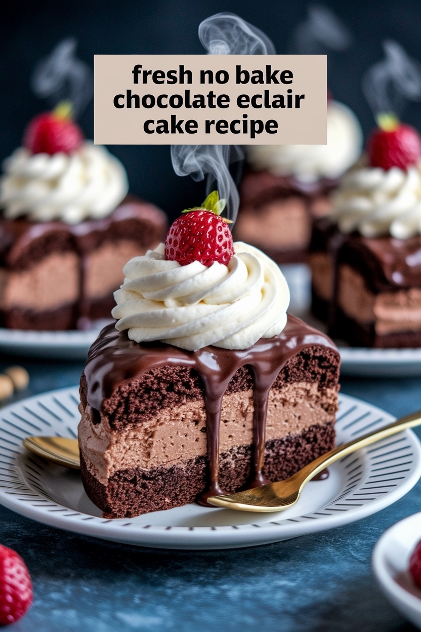 no bake chocolate eclair cake recipe