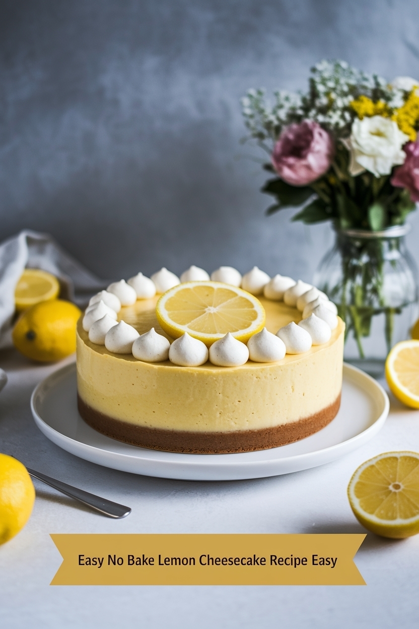 no bake lemon cheesecake recipe easy