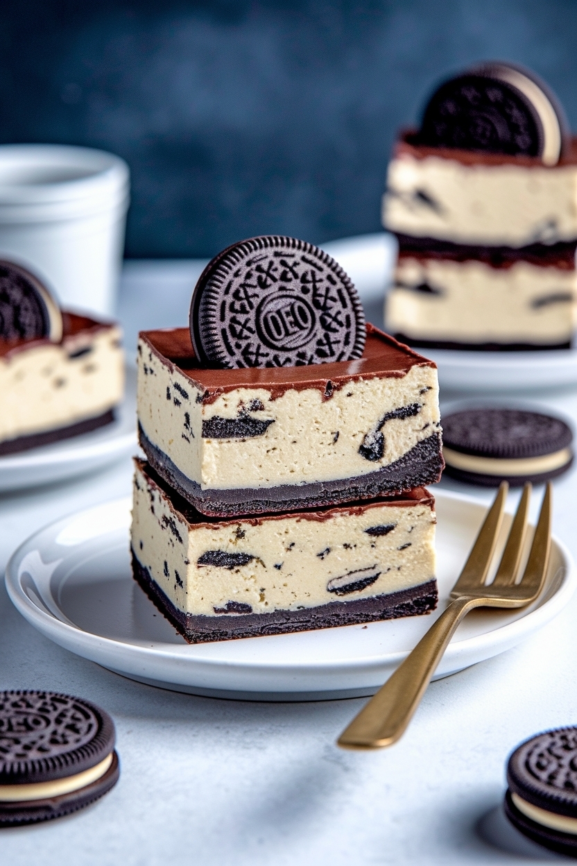 no bake oreo cheesecake bars