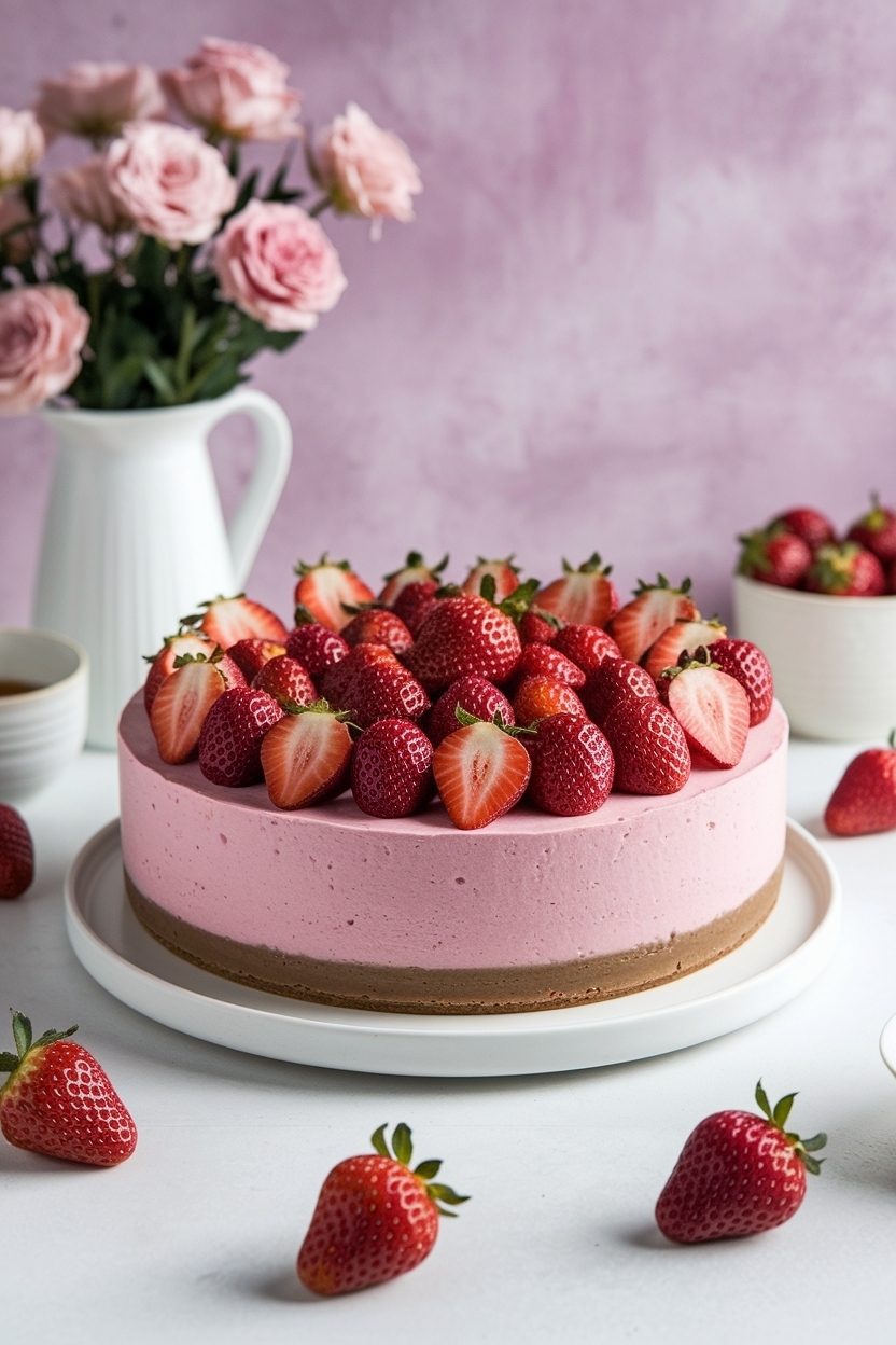 no bake strawberry cheesecake recipe easy