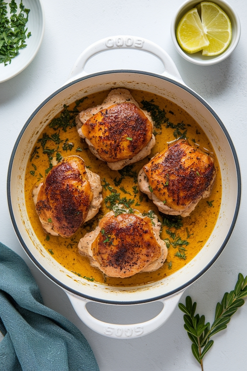 one pan tuscan chicken thighs viral