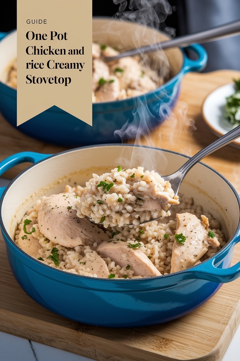 one pot chicken and rice creamy stovetop