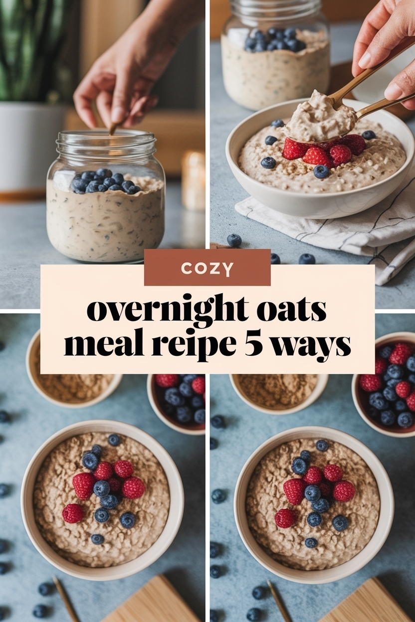 overnight oats meal prep recipe 5 ways