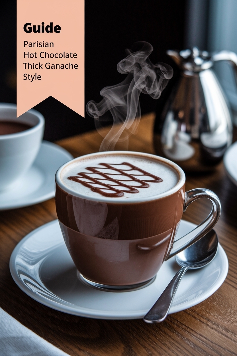 parisian hot chocolate thick ganache style