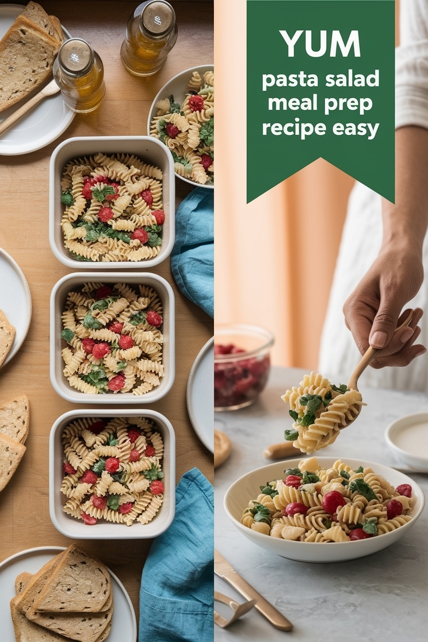 pasta salad meal prep recipe easy