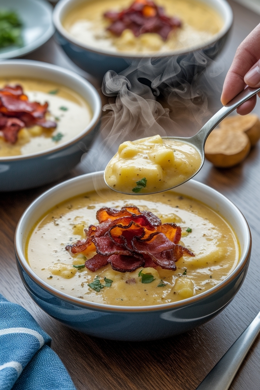 potato soup recipe loaded bacon cheese
