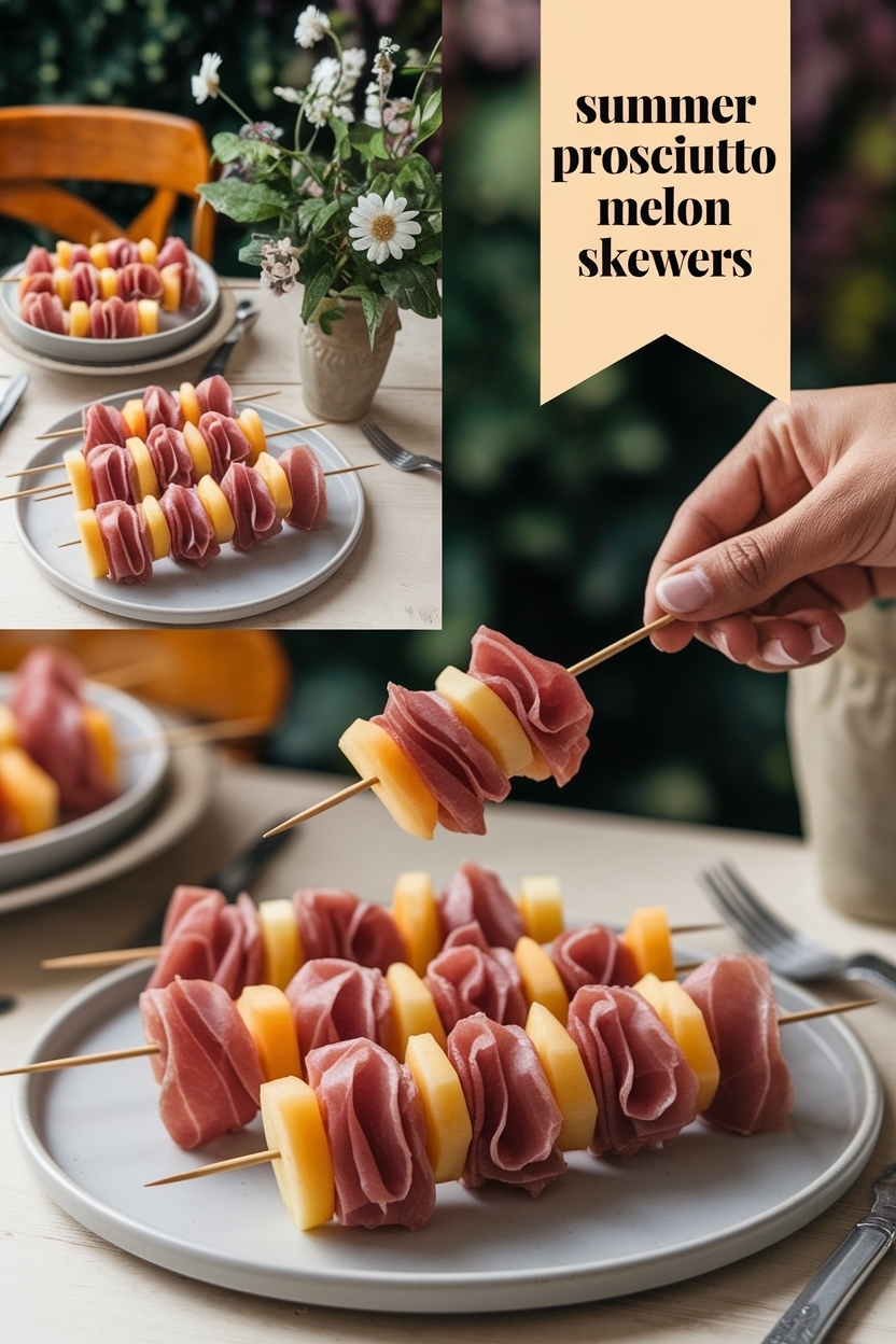 prosciutto melon skewers
