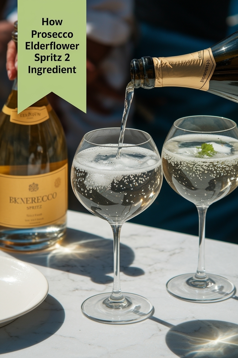 prosecco elderflower spritz 2 ingredient