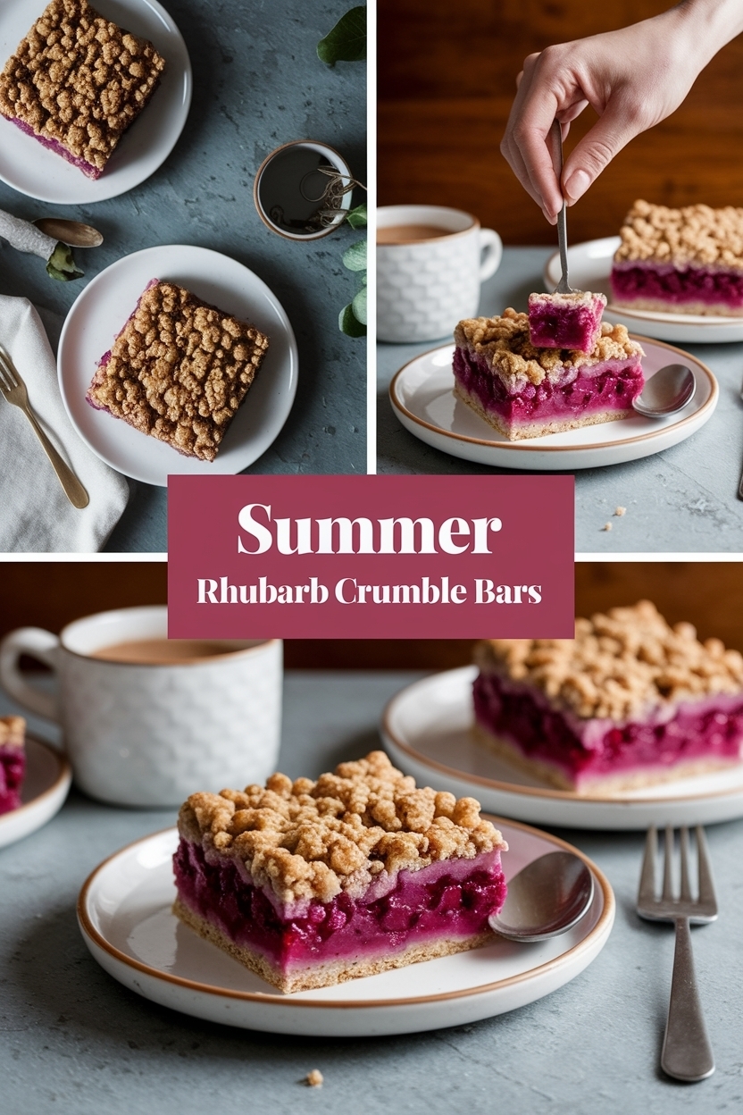 rhubarb crumble bars