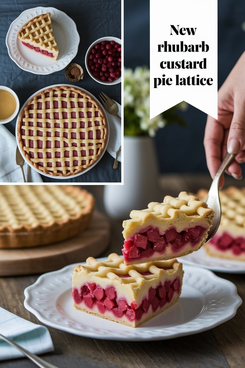 rhubarb custard pie lattice