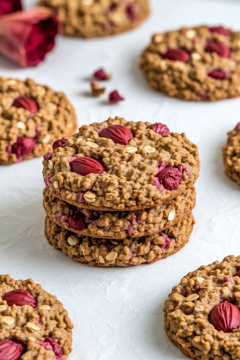 rhubarb oatmeal cookies