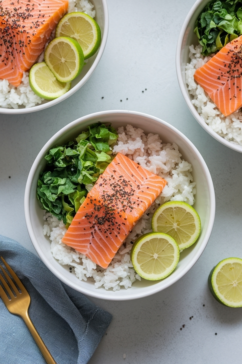 salmon rice bowl recipe meal prep