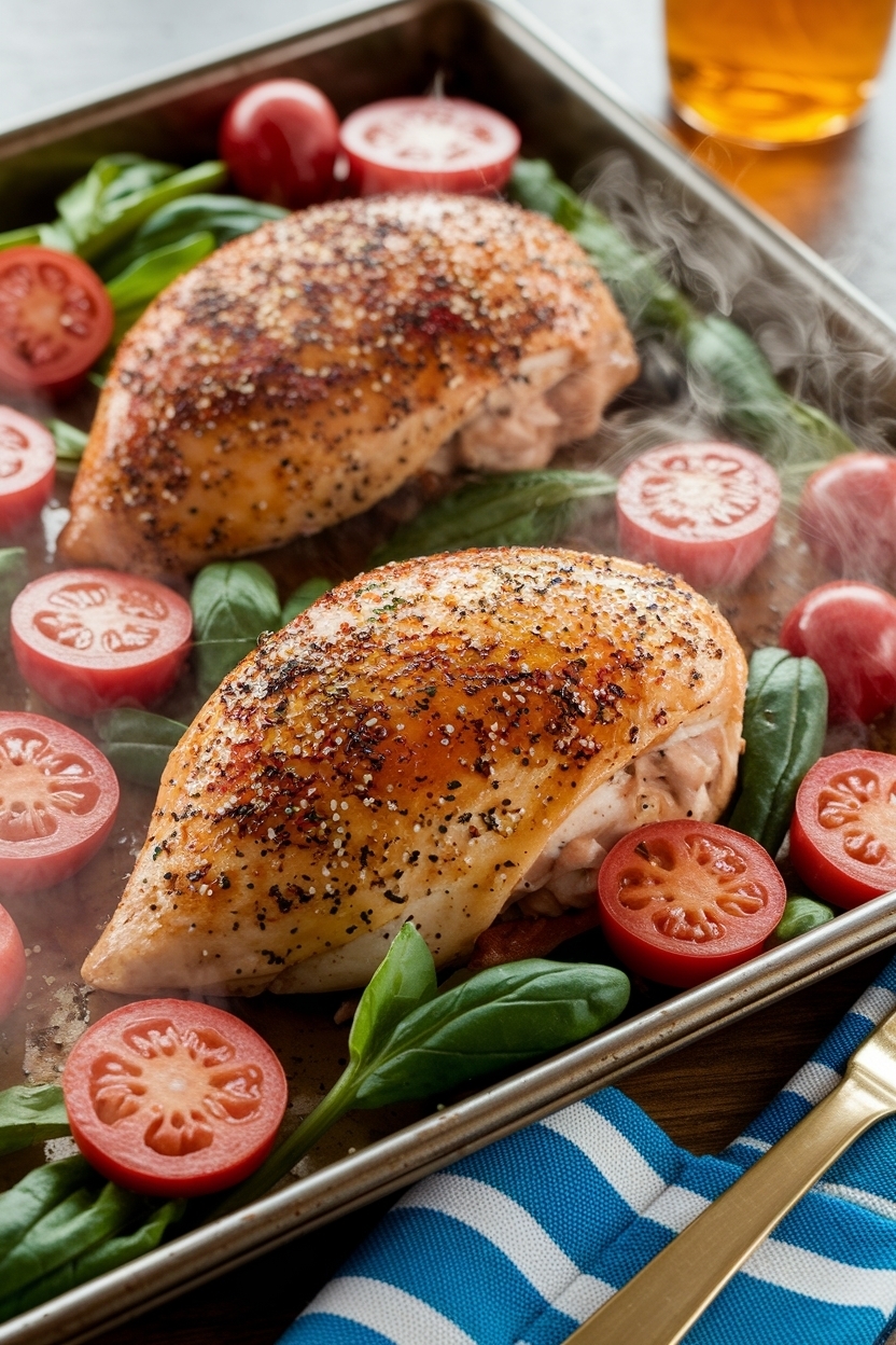 sheet pan chicken and veggies italian seasoning