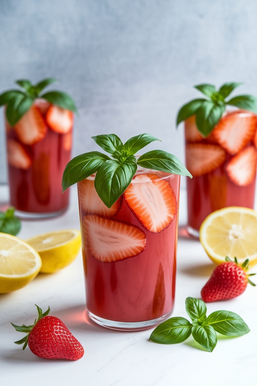 strawberry basil lemonade