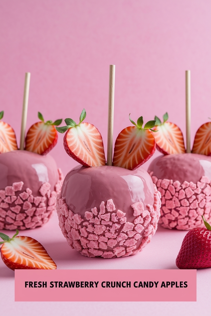 strawberry crunch candy apples