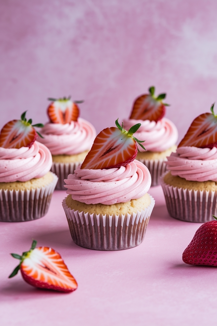 strawberry crunch cupcakes valentine