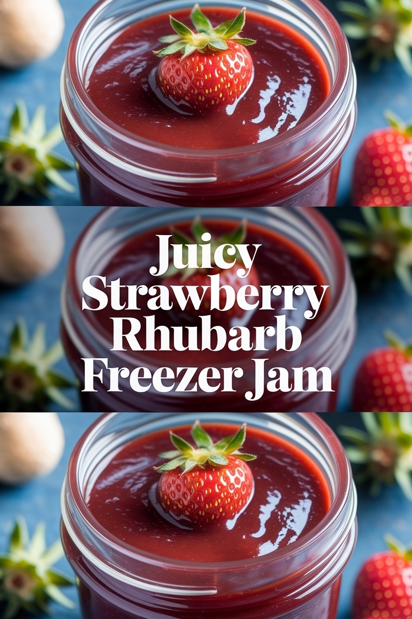 strawberry rhubarb freezer jam