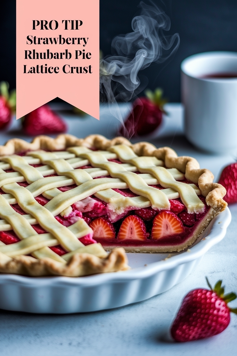 strawberry rhubarb pie lattice crust