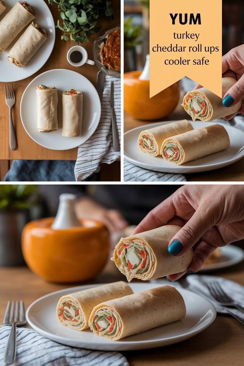 turkey cheddar roll ups cooler safe