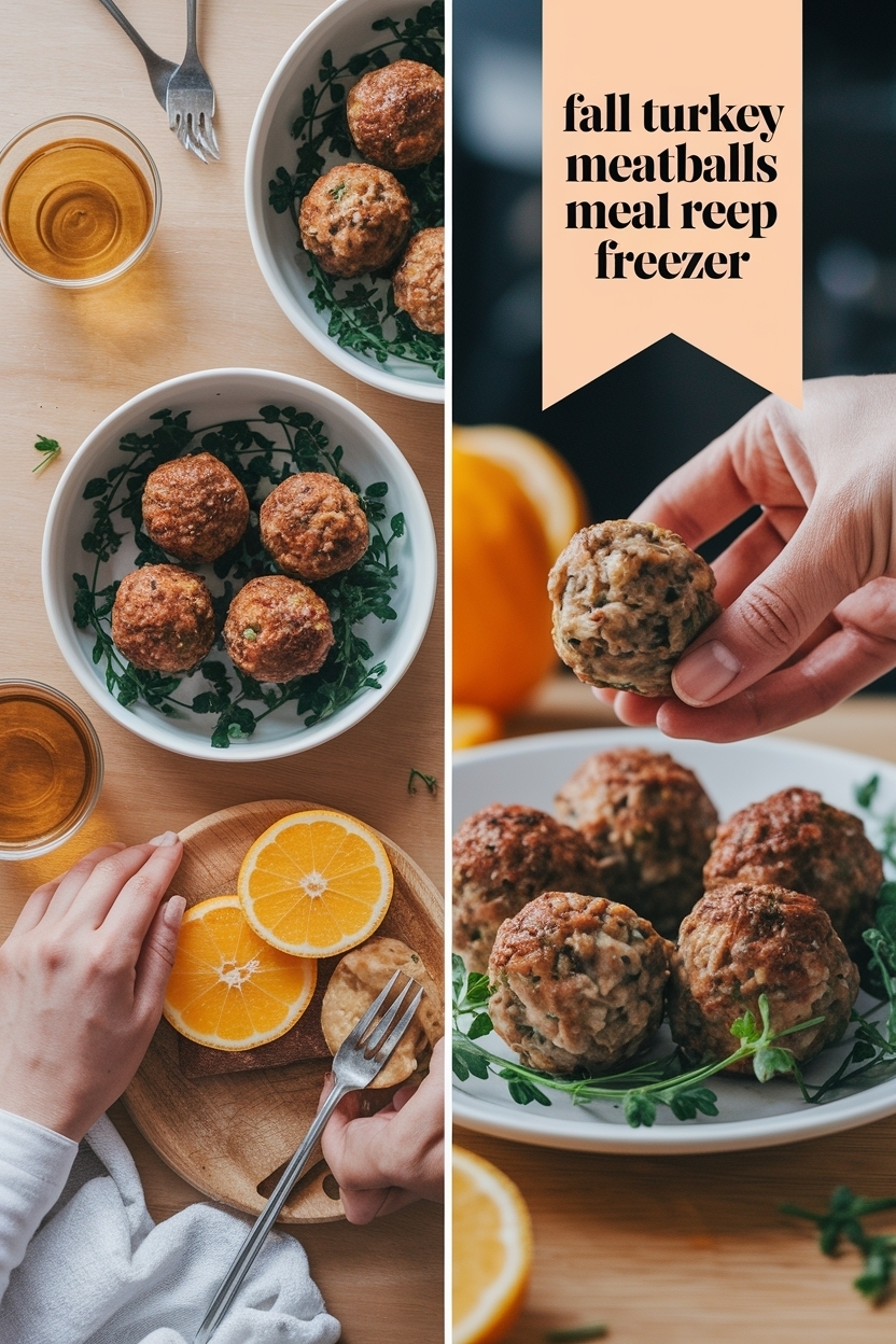 turkey meatballs meal prep recipe freezer