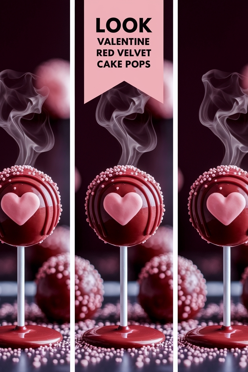 valentine red velvet cake pops