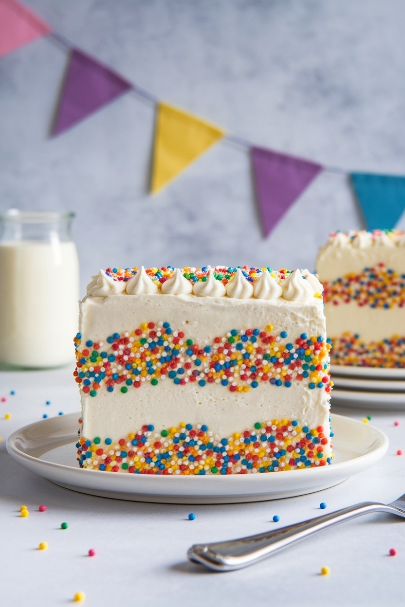 vanilla funfetti graduation sheet cake