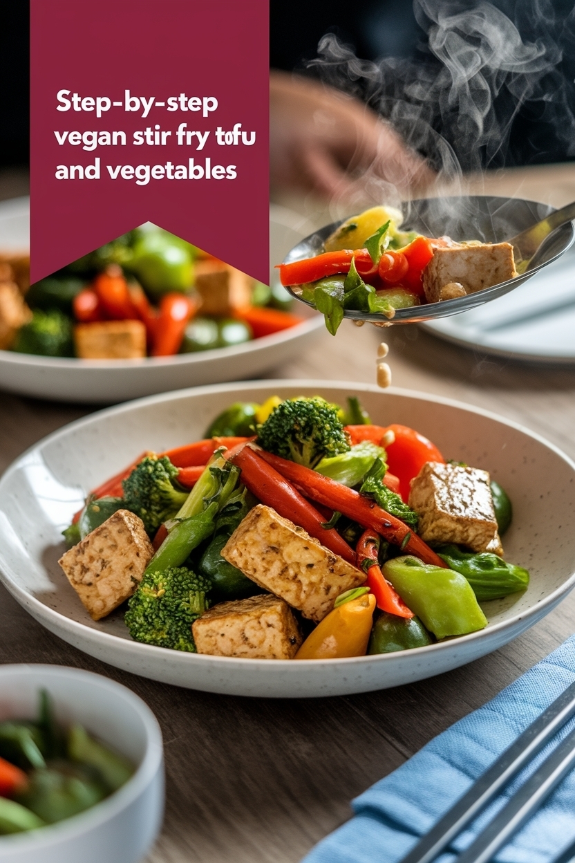 vegan stir fry tofu and vegetables
