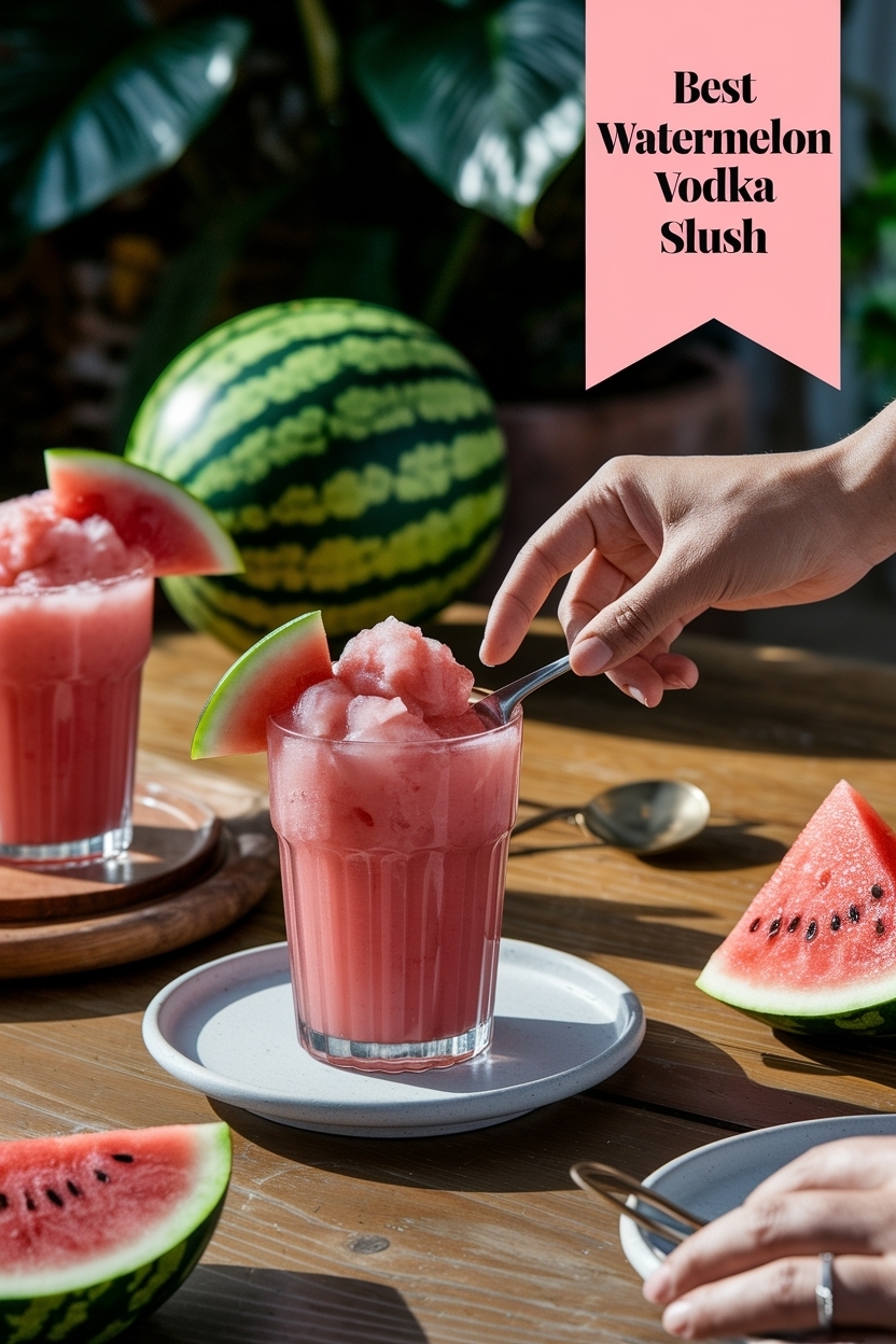 watermelon vodka slush